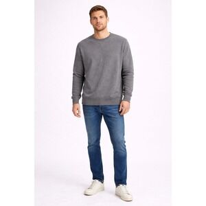 Member's Mark Gray Marl Crewneck Sweatshirt Men's Large Classic Pullover